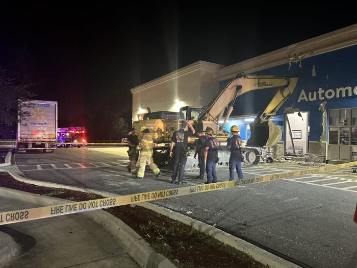 Suspect steals excavator in Gainesville, drives into Walmart, police say