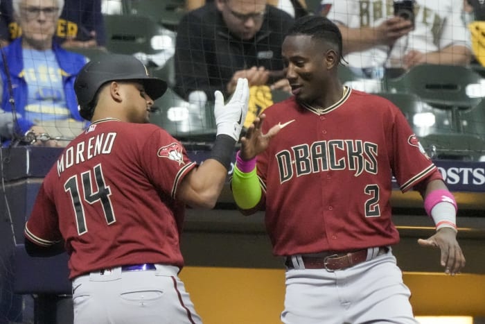 Moreno hits 3-run homer off Kershaw as Diamondbacks beat Dodgers 11-2 in  NLDS opener