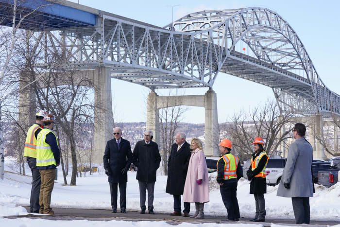 Biden revisits decaying Wisconsin bridge to announce $5B for infrastructure in election year pitch