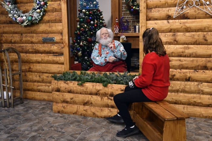 The Santa experience this year is a mix of laps, distancing