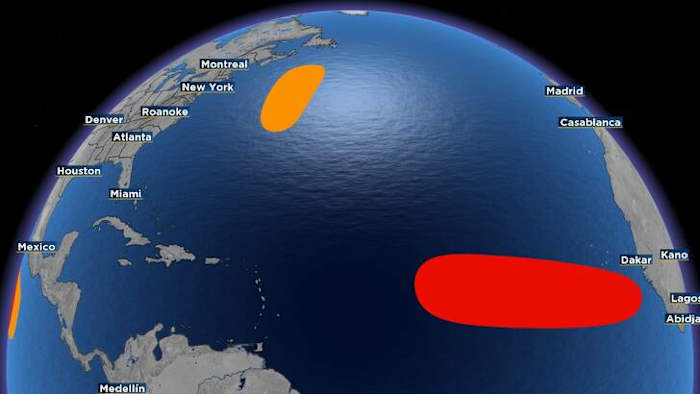 Chances of tropical development increasing as two areas could get named soon.
