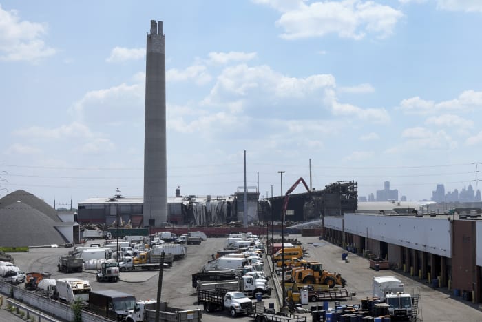 Chimney implosion at decommissioned Detroit waste incinerator, ending decades of stench