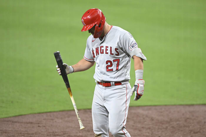 Trout HR 7th game in a row; Guardians beat Angels, pad lead