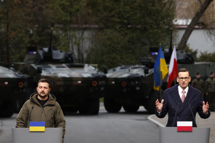 Poland done sending arms to Ukraine, leader says, as trade dispute escalates