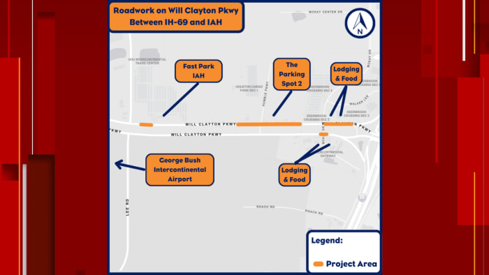 Expect delays: Roadwork on Will Clayton Parkway to impact travel to Bush Intercontinental Airport