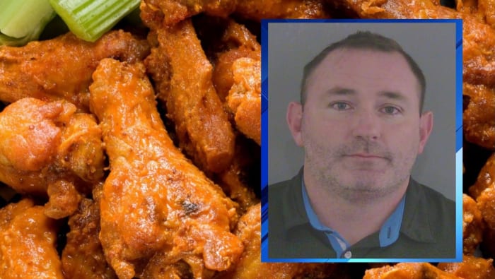 Florida man arrested after wife hit with flying chicken wings