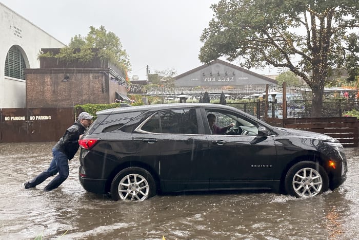 Pacific storm that unleashed flooding barreling down on southeastern California