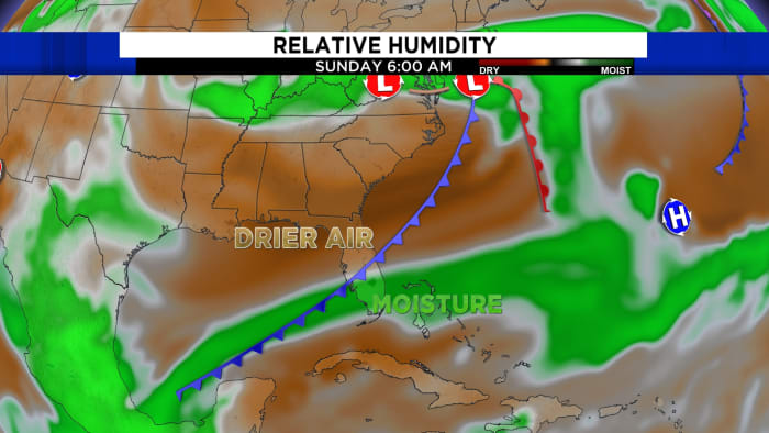 Isolated showers possible