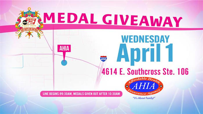 ksat.com - Marty Williams - Official Rules: KSAT Medal Giveaway - April 1, 2026 - Affordable Health Insurance Agency (AHIA)