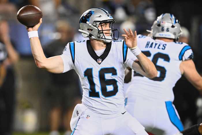 Image linked from the original feed: Undrafted rookie quarterback Haynes King leads Panthers to 33-30 comeback win over Cardinals