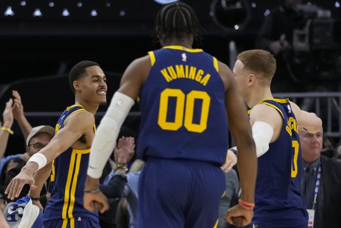 A detail view of the shoes worn by Denver Nuggets guard Jamal Murray (27)  in the third quarter against the Phoenix Suns at Ball Arena.