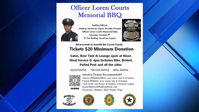 Memorial barbecue planned for slain Detroit Officer Loren Courts