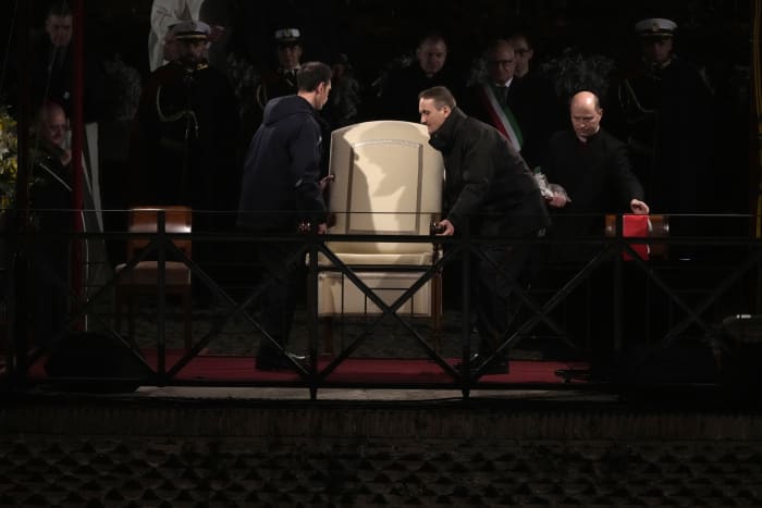 Pope presides over Easter Vigil after skipping Good Friday at the last minute