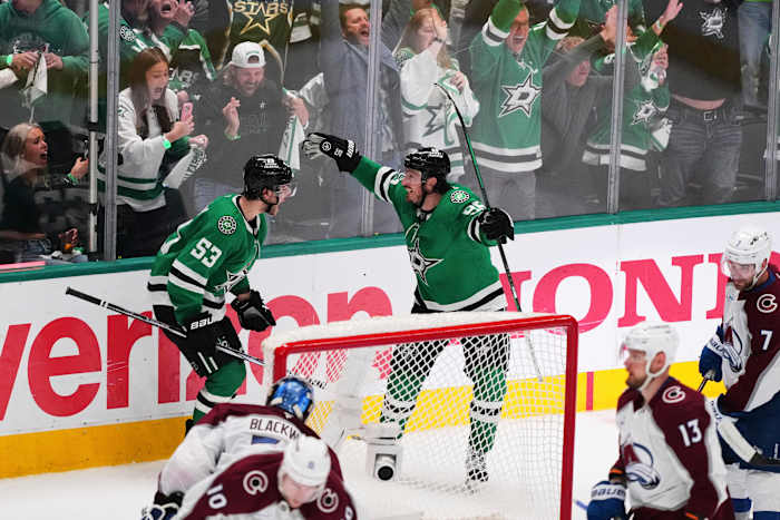 Rantanen has hat trick as Stars rally past Avalanche 4-2 in Game 7 to advance to 2nd round