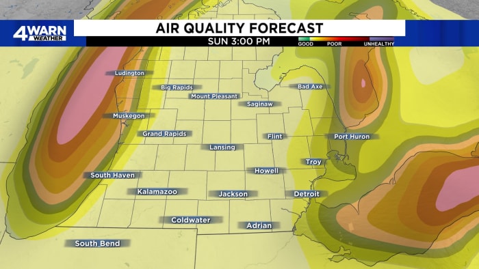 Read more about the article It will be warmer on Father’s Day, and a deterioration in air quality is expected in the Detroit metropolitan area