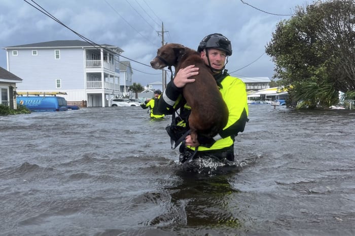 'Firehose' storm hits part of North Carolina and scientists see climate change thumbnail