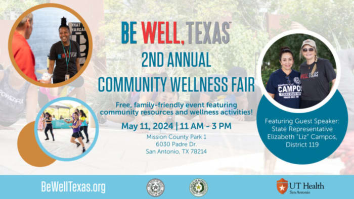 UT Health San Antonio to hold a Be Well Texas community wellness fair this Saturday