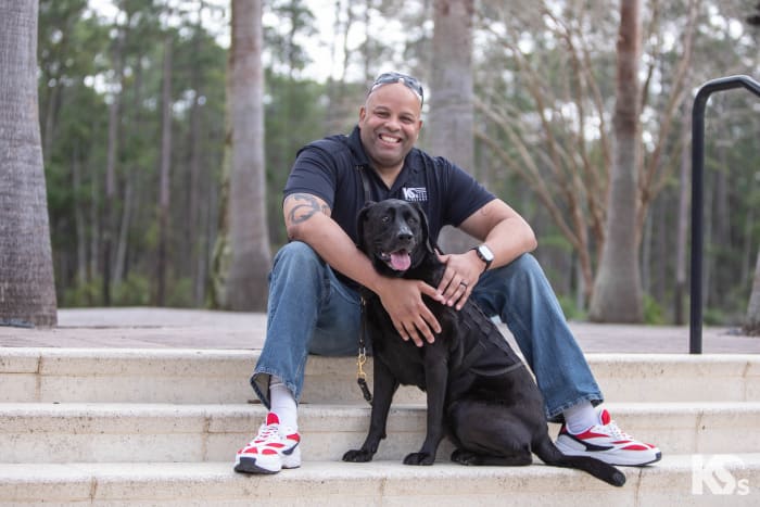 “She calms me down:” Veteran suffering from PTSD finds comfort in service dog