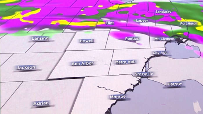 Wet weather, slight chance of freezing rain possible Tuesday in Metro Detroit
