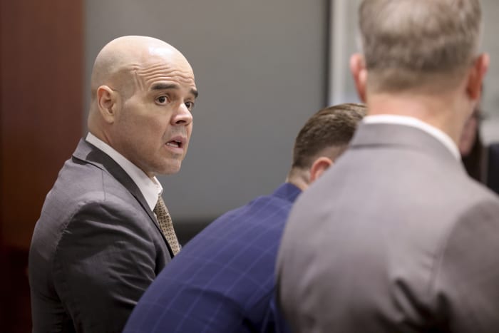 Trial of ex-politician in killing of Vegas reporter opens with video of attacker ‘lying in wait’