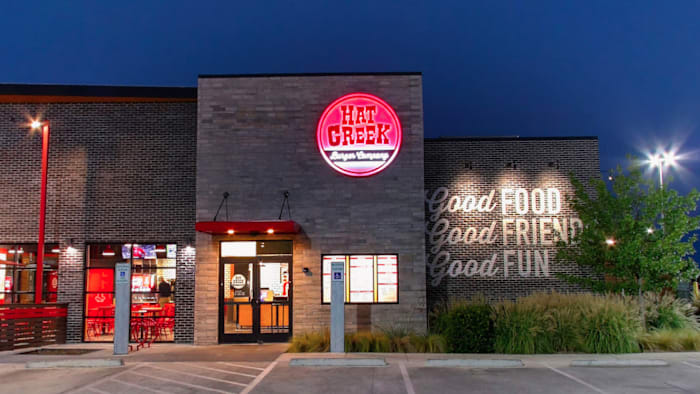 Fans with Texas Longhorns gear can get free cheeseburgers at Hat Creek Burger Company on Saturday