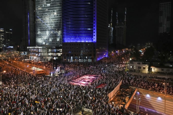 Israelis protest legal overhaul plans for 11th week Israelis protest legal overhaul plans for 11th week
