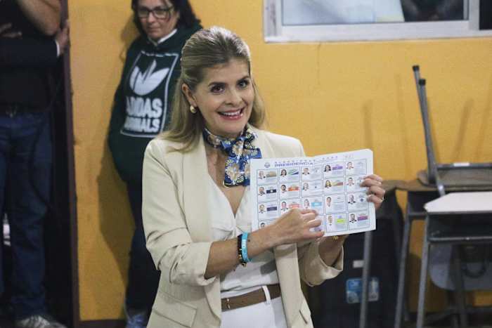 Preliminary, partial results put Costa Rican president's handpicked successor ahead