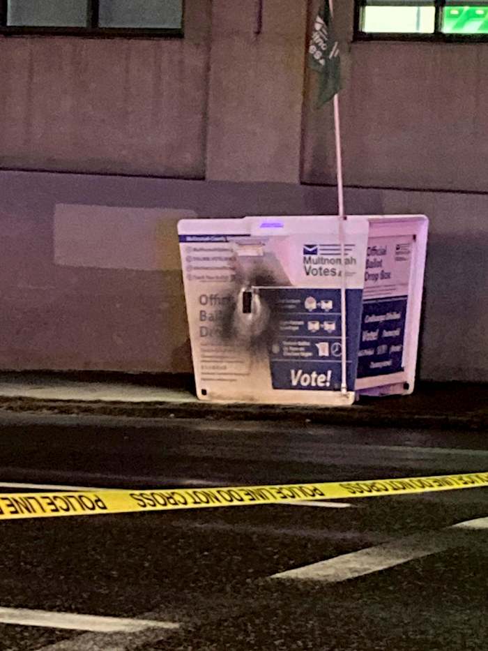Hundreds of ballots are destroyed after fires are set in ballot drop