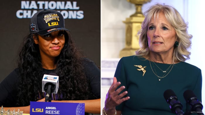 LSU star player Angel Reese responds to FLOTUS’ plans to invite Caitlin Clark, Iowa Hawkeyes to White House despite loss