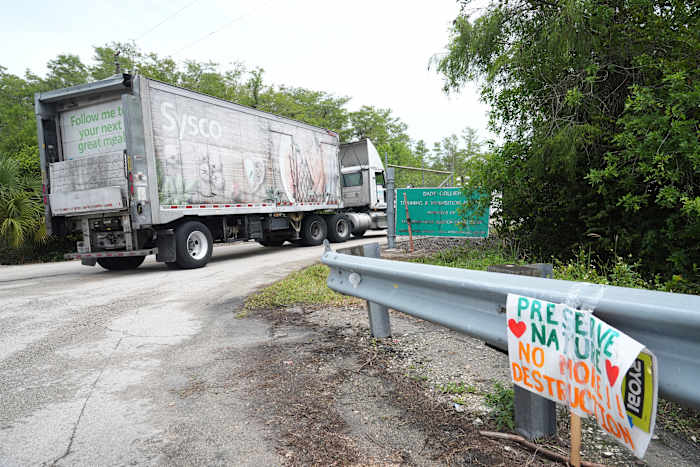 First immigration detainees arrive at Florida center in the Everglades First immigration detainees arrive at Florida center in the Everglades