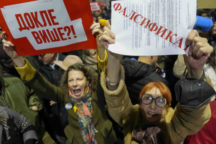 Serbia opposition urges EU to help open international probe into disputed vote after fraud claims