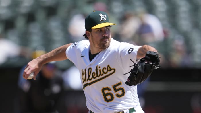 Former A's Frankie Montas and Lou Trivino return to Coliseum with Yankees