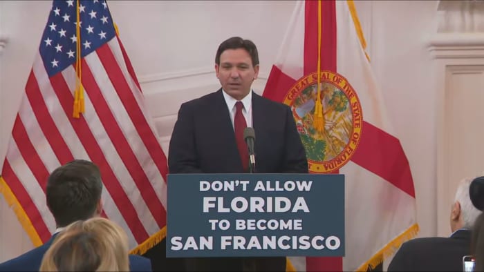 Gov. Ron DeSantis talks homelessness legislation, spring break in Miami Beach