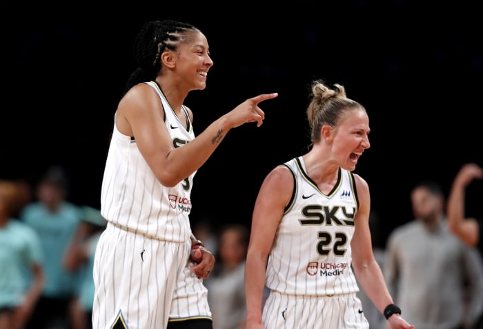 Lisa Leslie and Candace Parker of the LA Sparks. Photographed for