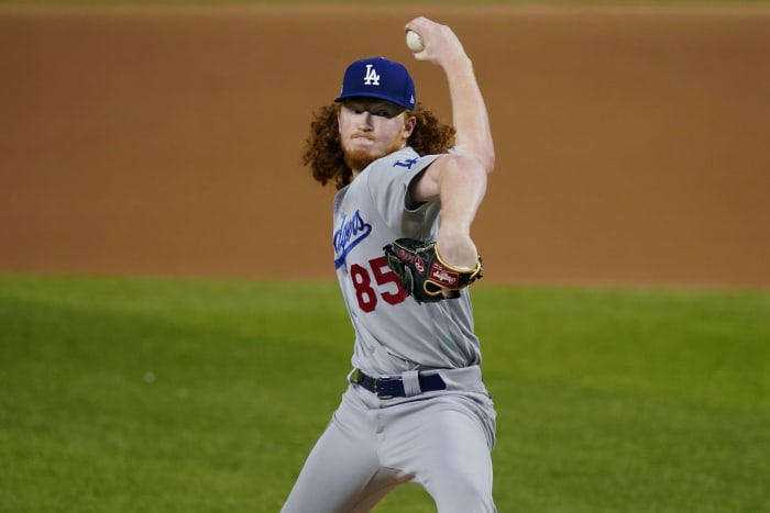 Photos: Texas native Dustin May battles the Braves in Game 5 of