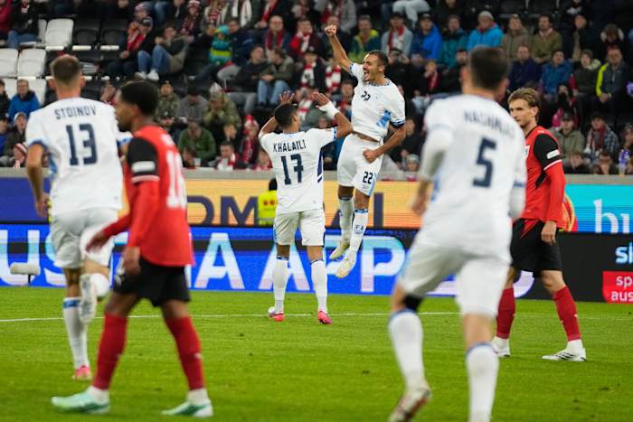 Israel player Sayed Abu Farchi sent off for goal celebration in Nations League