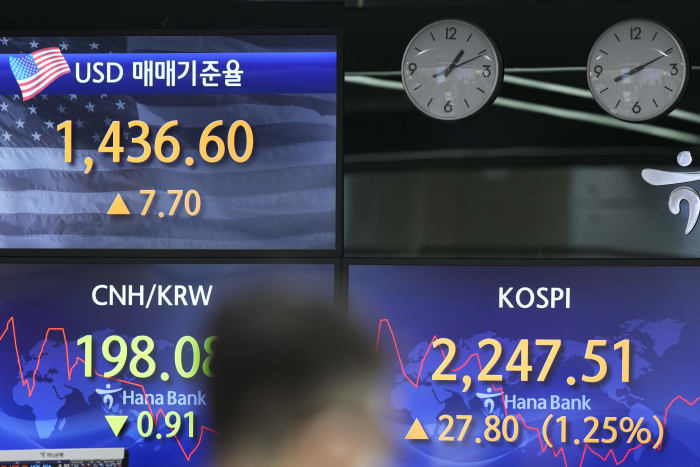 Asian shares mostly gain after rally on Wall Street