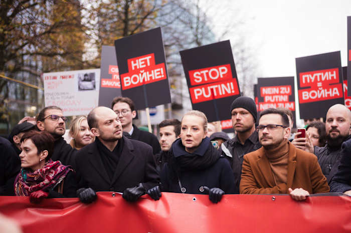 Opposition March in Berlin Protests Ukraine Invasion