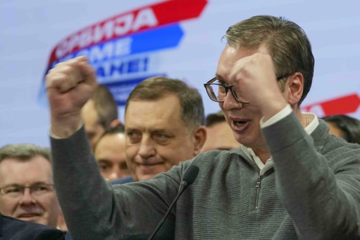 Near-final results confirm populist victory in Serbia while the opposition claims fraud