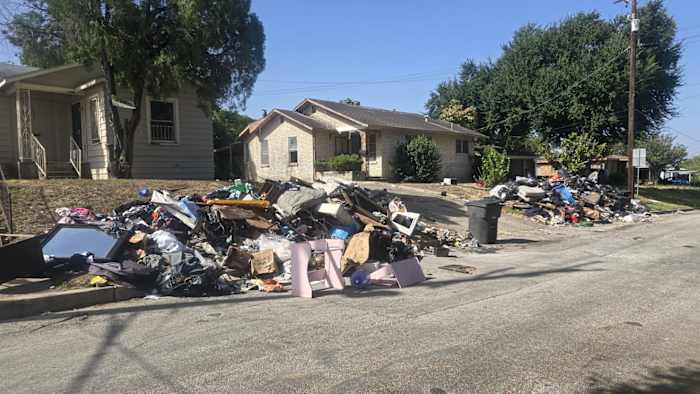 Smelly mountain of garbage on East Side street ‘hits you in the face,’ neighbor says