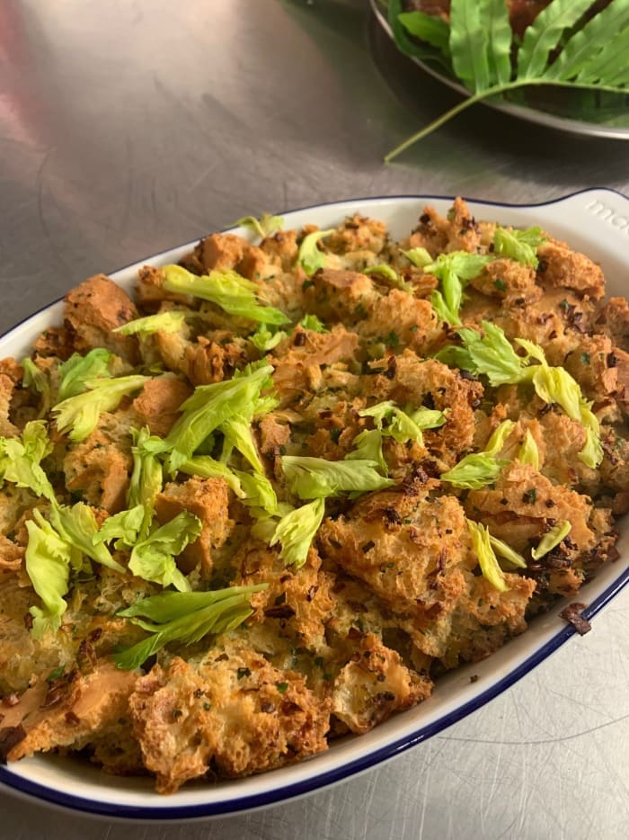 Buttered Dressing with Celery & Leeks