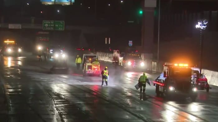 Nb I 75 Reopens In Oakland County After 4 Vehicle Crash Causes Fuel Tanker To Leak 3949