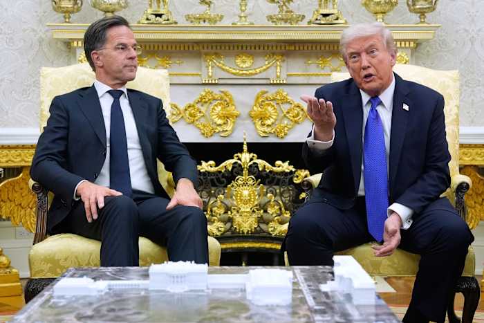 Trump is expected to meet NATO leader Rutte as he muses about pulling out of the military alliance