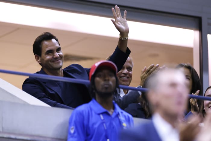 Roger Federer is back at the US Open as a fan after speaking about Sinner’s ‘tricky’ doping case