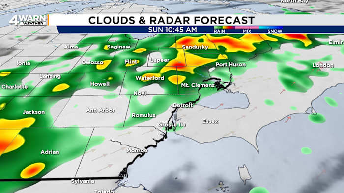 A few thunderstorm chances & cooler temperatures to end the weekend in Metro Detroit