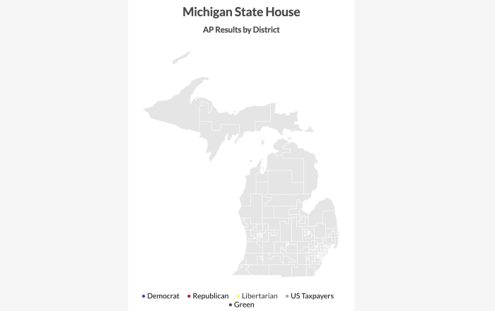 2020 election results: Michigan State House mapped by district