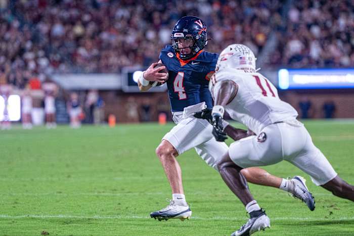 Virginia Defeats No. 8 Florida State 46-38 in Double Overtime Victory
