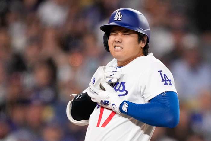 Dodgers' Shohei Ohtani still set to start after getting hit on