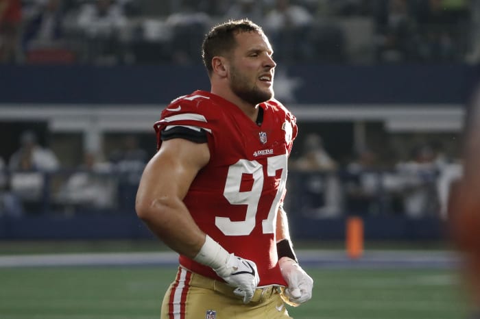 49ers safety Talanoa Hufanga preparing as if Nick Bosa won't play