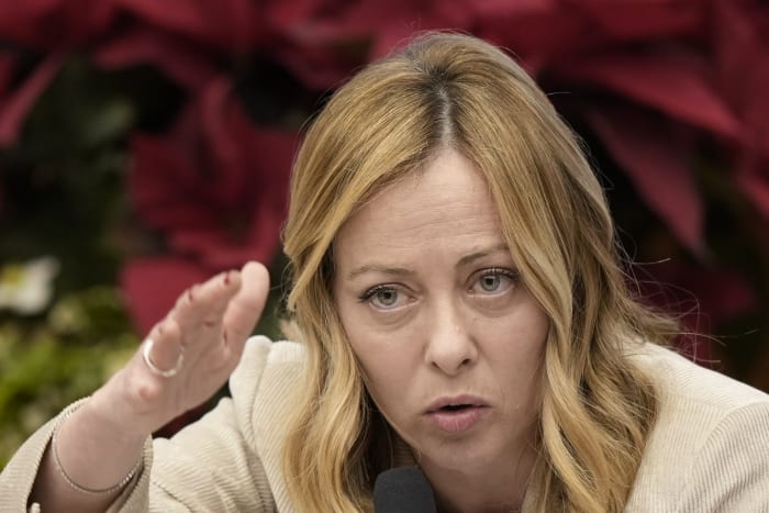 Italian Premier Meloni says curbing migrant arrivals from Africa is about investment, not charity